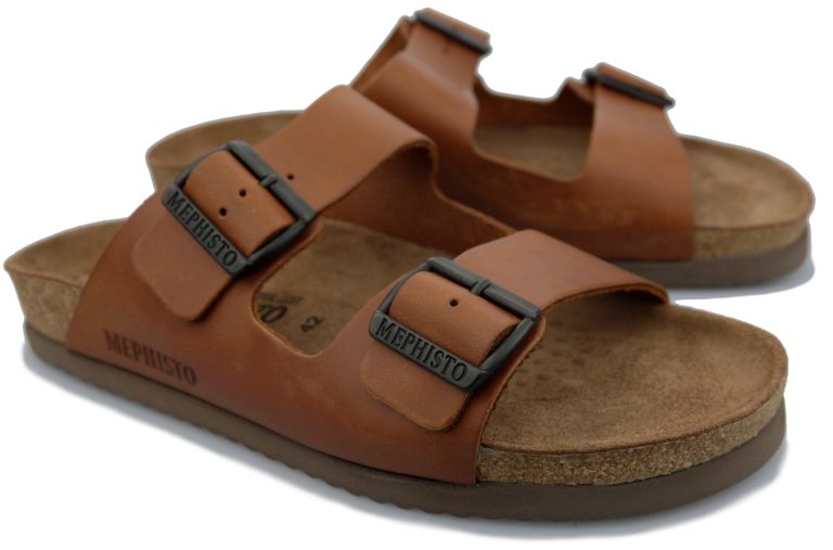 Mephisto NERIO heren slipper - kastanjebruin leer